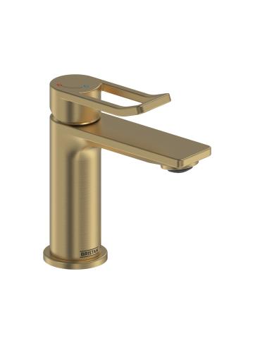 Bristan Saffron Eco Start Small Basin Mixer Brushed Brass SAF ES SMBAS BB